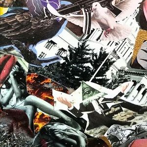 Collage photography, anti-human trafficking  art
